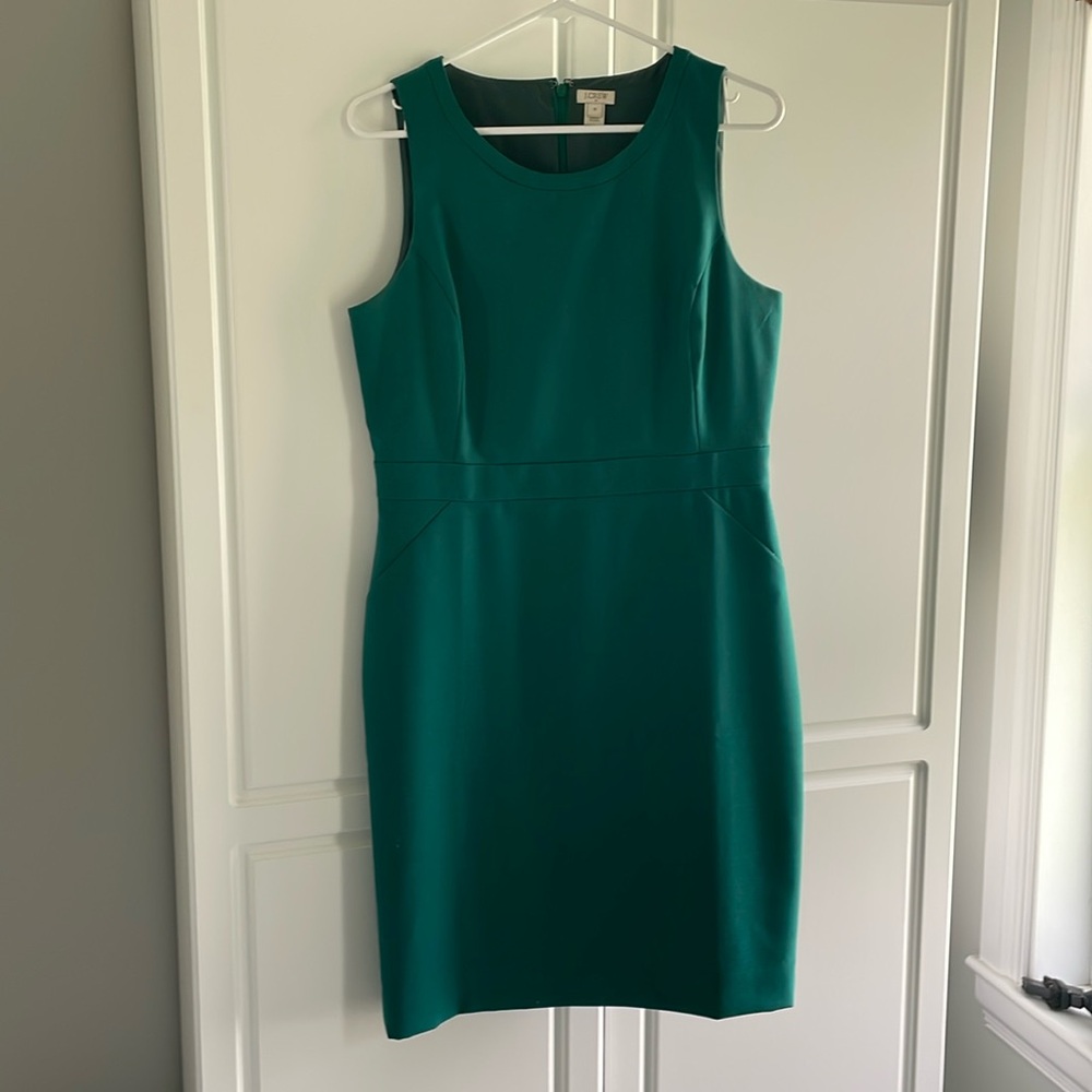J Crew green dress. Worn once.